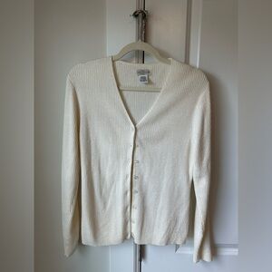 Women's Cream Cardigan Sweater